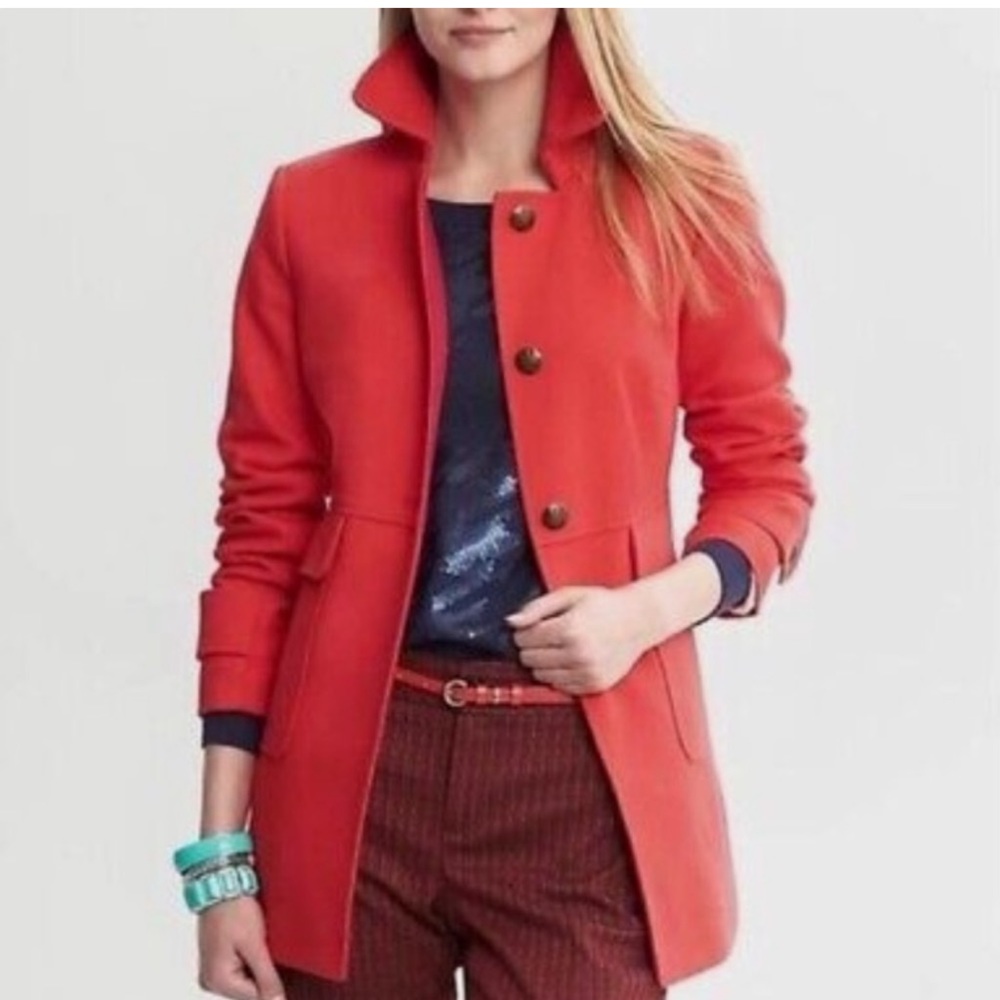 Banana Republic Red Coat Medium